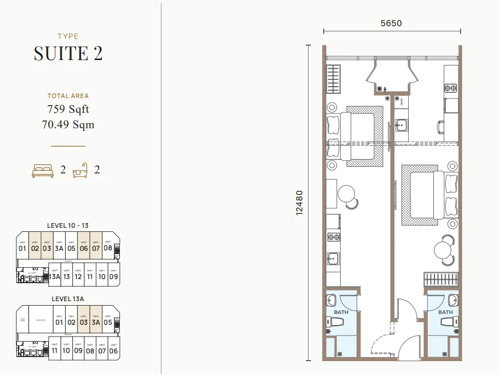 Suite 2 floor plan