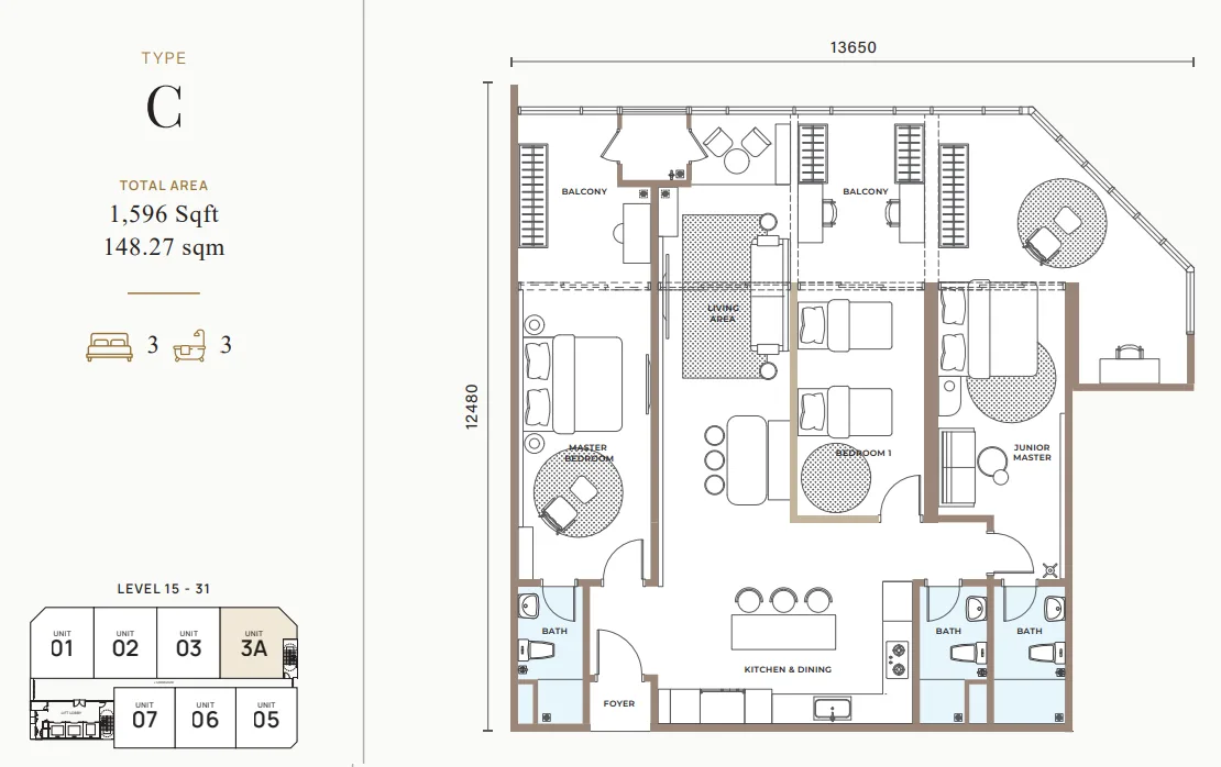 Type C floor plan