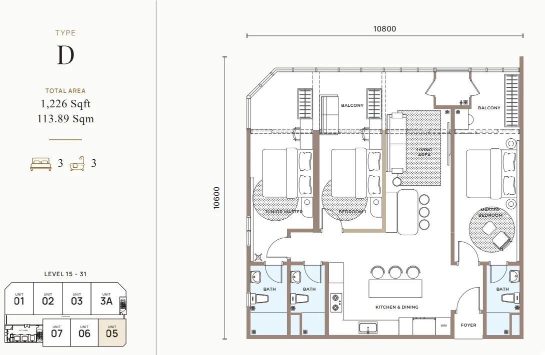 Type D floor plan